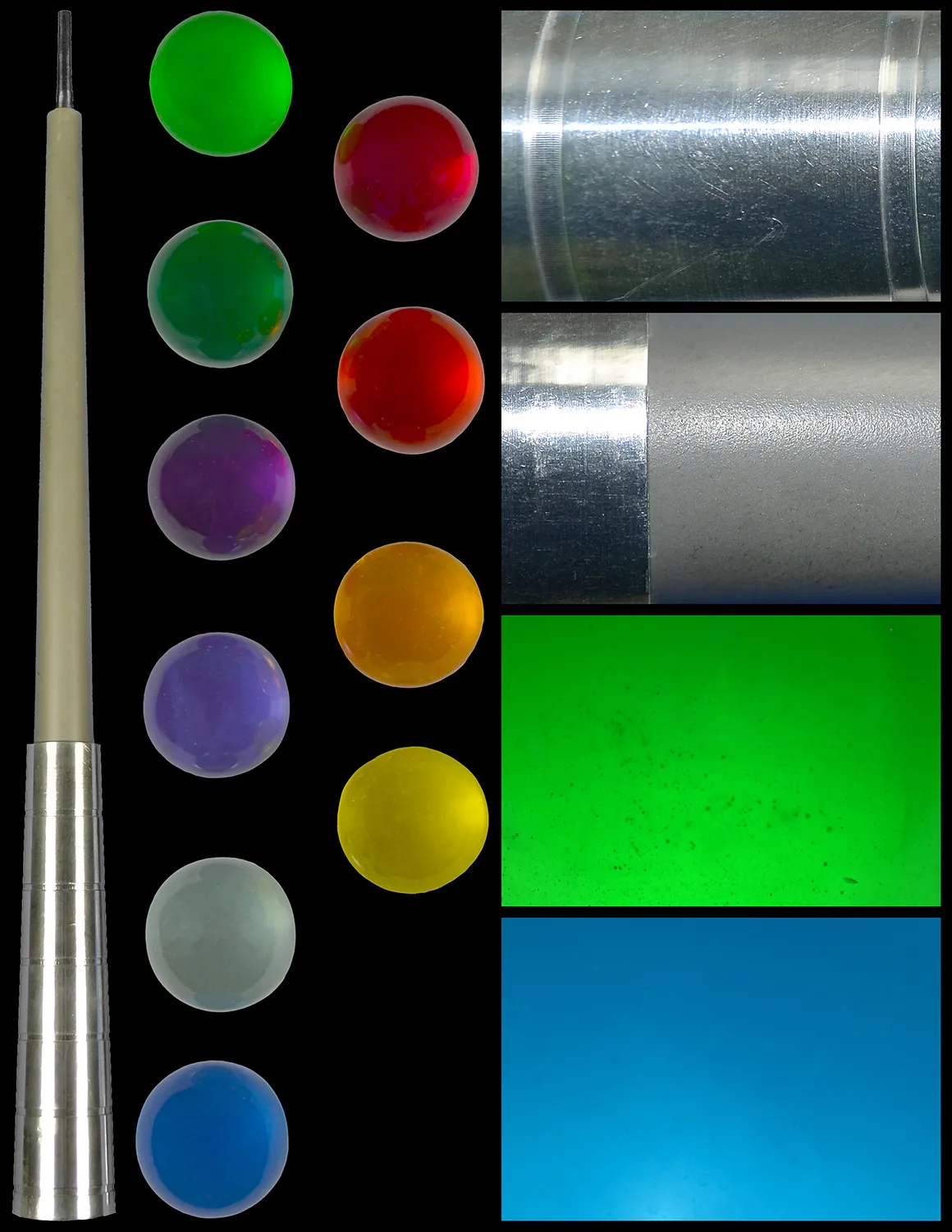 Dom-Jot balls and cue sticks