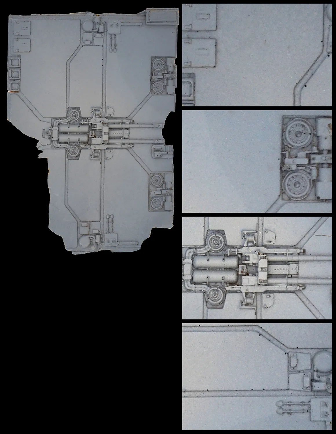 Dyson Sphere Fragment and USS Jenolan miniature mockup