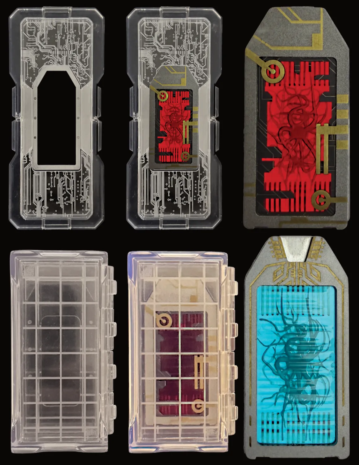 Daystrom Station Bypass Keys (red and blue), Key Case and Key Holder Insert
