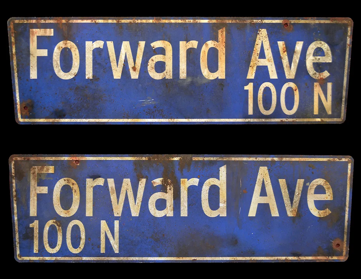 Forward Ave 100N Sign