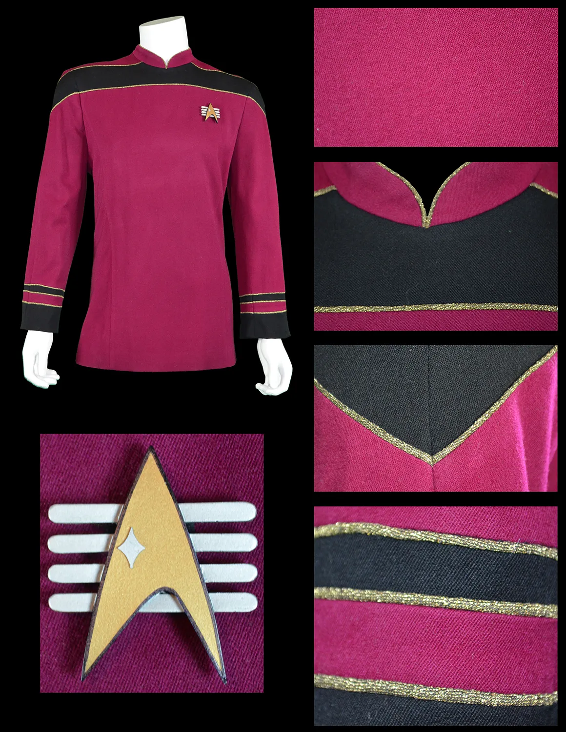 Holodeck Admiral Picard Starfleet Uniform Tunic