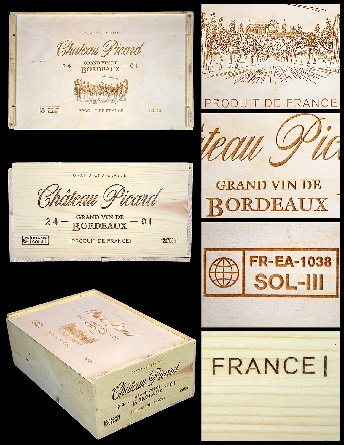 Chateau Picard wine crate 2401